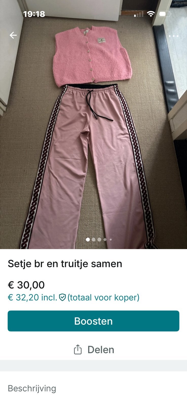 Joggingbroek en truitje, Verzenden, Maat 46/48 (XL) of groter, Roze, Lang