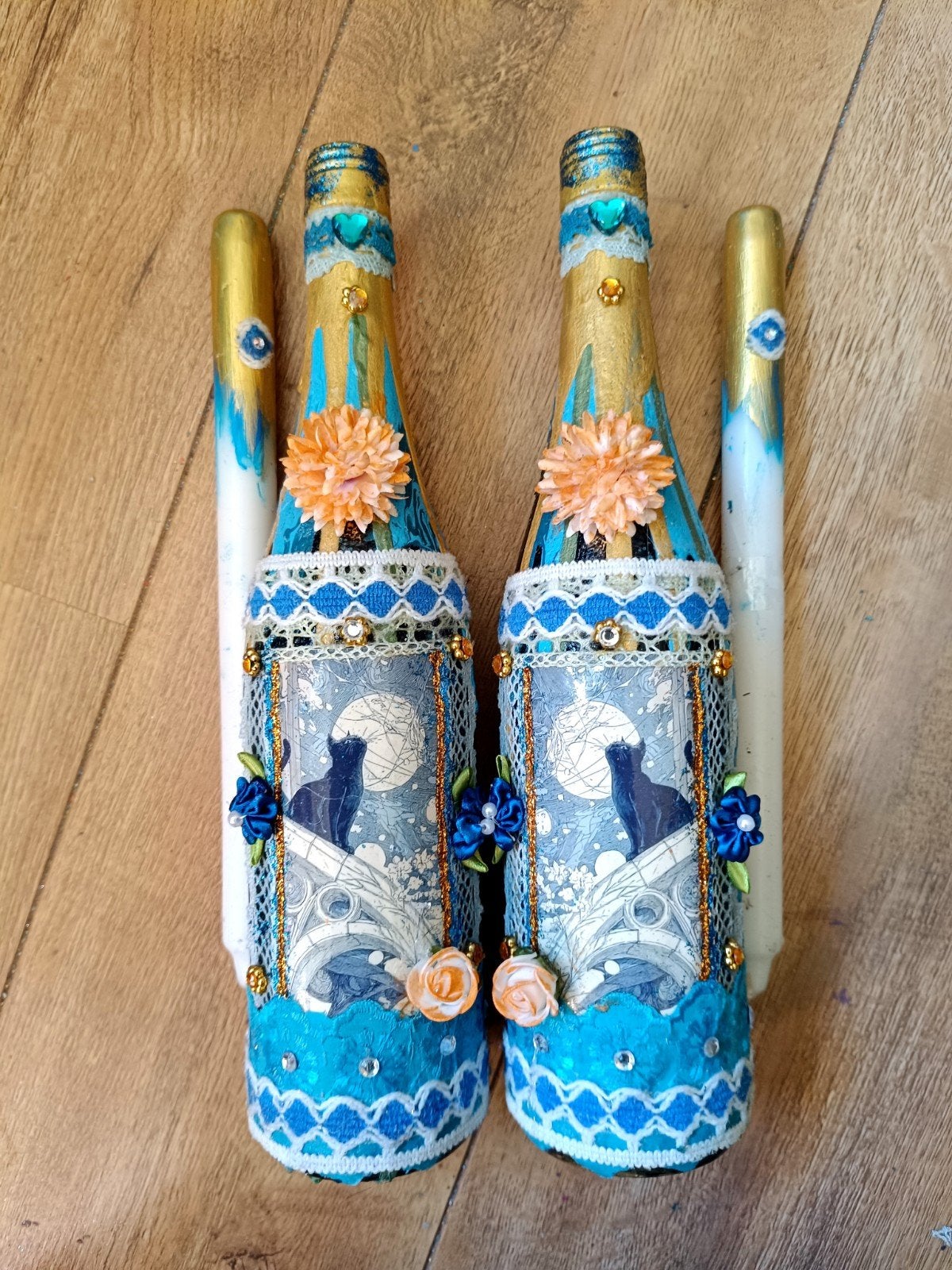 Black Cat Fantasy Art, Ophalen of Verzenden, Nieuw, Rond, Overige materialen