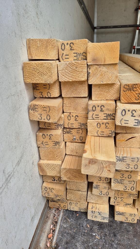 Vuren 5x7, Doe-het-zelf en Verbouw, Hout en Planken, Ophalen, Nieuw, Balk, Vuren