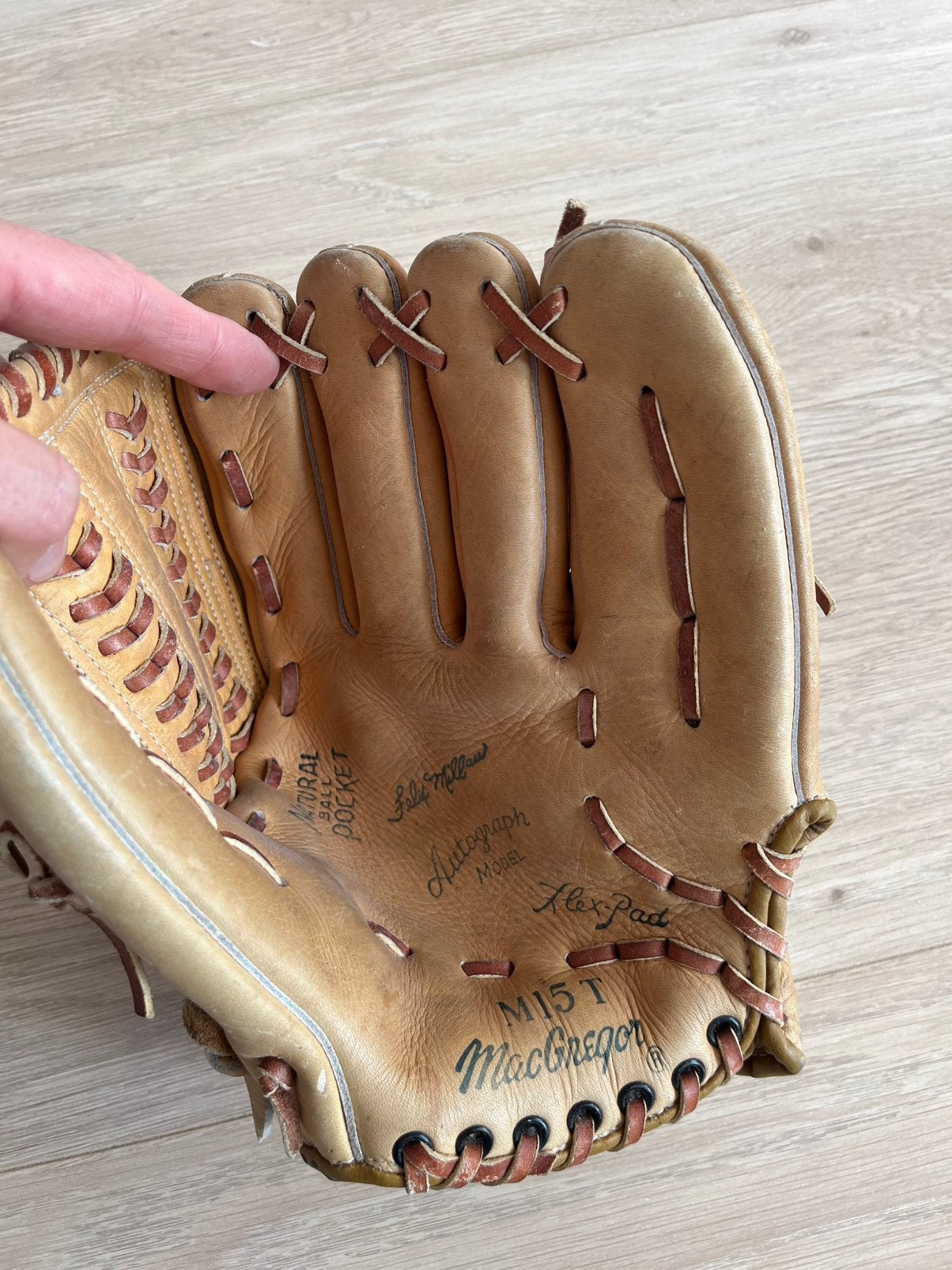 MacGregor honkbal handschoen (vintage), Ophalen of Verzenden, Gebruikt, Honkbal, Handschoen
