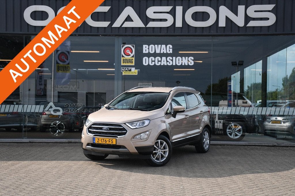 Ford EcoSport 1.0 EcoBoost Titanium HALF-LEDER / TREKHAAK, Auto's, Ford, 1263 kg, 125 pk, Gebruikt, Euro 6