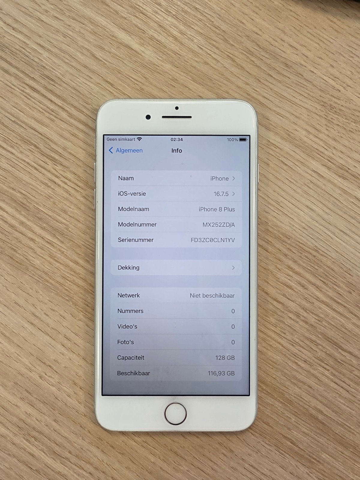 Te koop Apple iPhone 8 Plus, Telecommunicatie, IPhone 8 Plus, Ophalen of Verzenden, Zonder simlock, Zilver