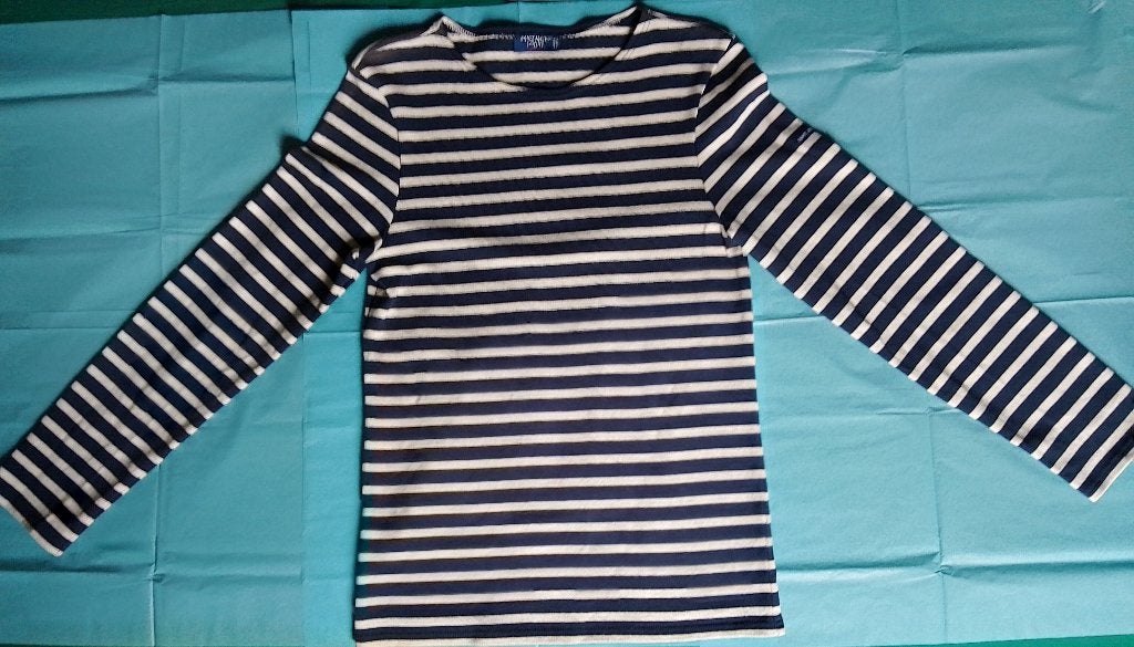 Nieuwe top Saint James, marine/ecru, zwaar katoen, Kleding | Dames, Nieuw, Ophalen of Verzenden, Lange mouw, Maat 36 (S)