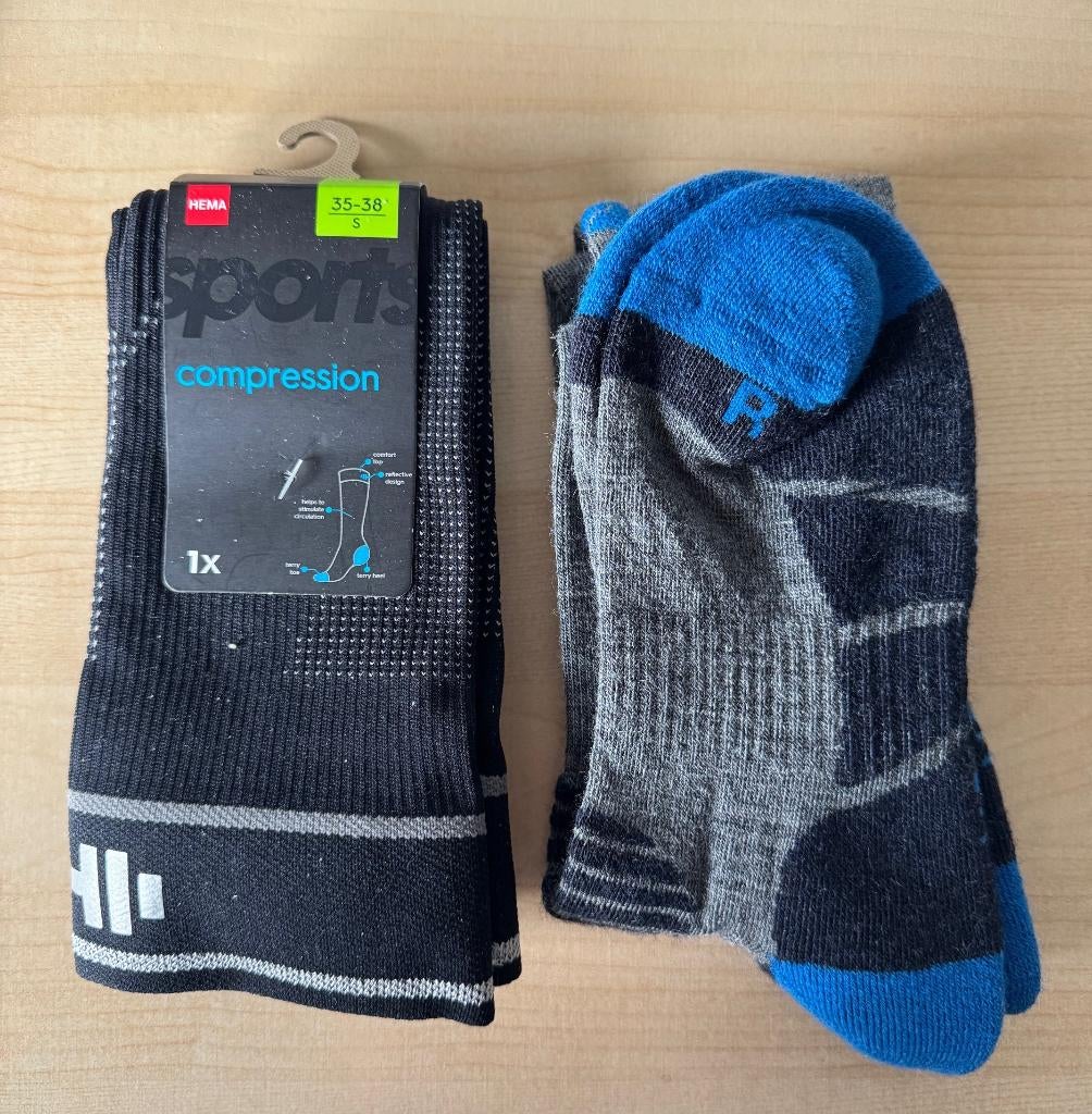 2 paar compressiesokken sokken Hema Maat 35 - 38 Nieuw, Sokken en Kniesokken, Verzenden, Zwart, Maat 35 t/m 38