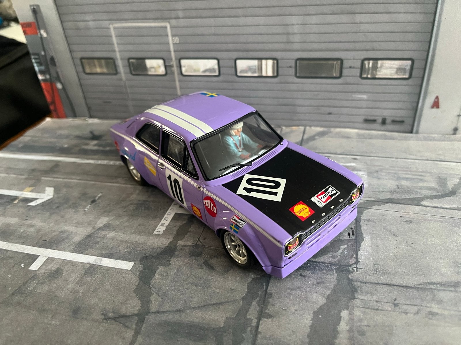 BRM 1:24 Slotrace Ford Escort Mk1 - Raceklaar!, Ophalen of Verzenden, Gebruikt, Auto, Overige merken