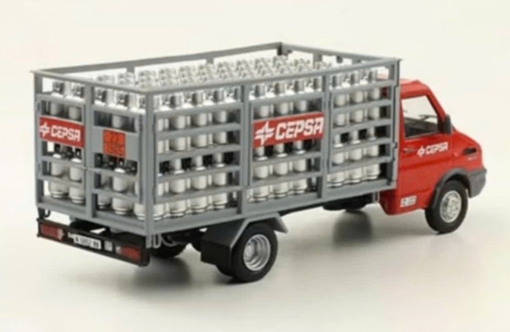 Pegaso Daily '94 gasflessen CEPSA 1/43 reparto / servicio 8, Verzenden, Nieuw, Bus of Vrachtwagen, Overige merken