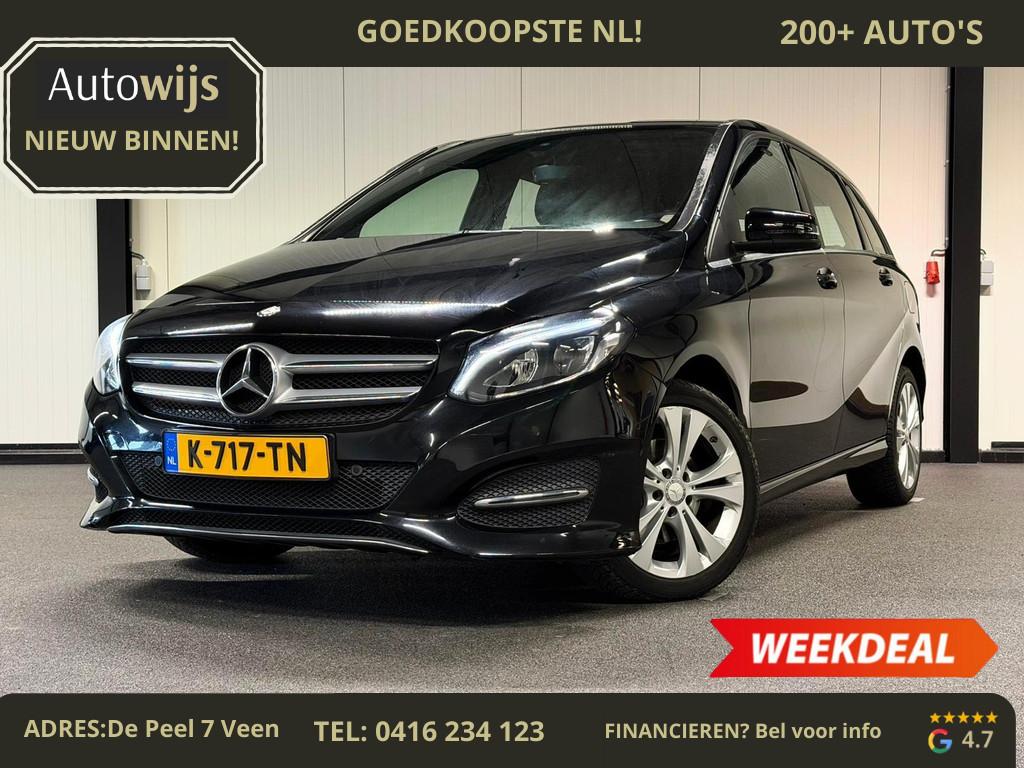 Mercedes-Benz B-klasse 160 Ambition|FACELIFT|LED|NAVI|Stoelv, Voorwielaandrijving, Gebruikt, Leder en Stof, Zwart