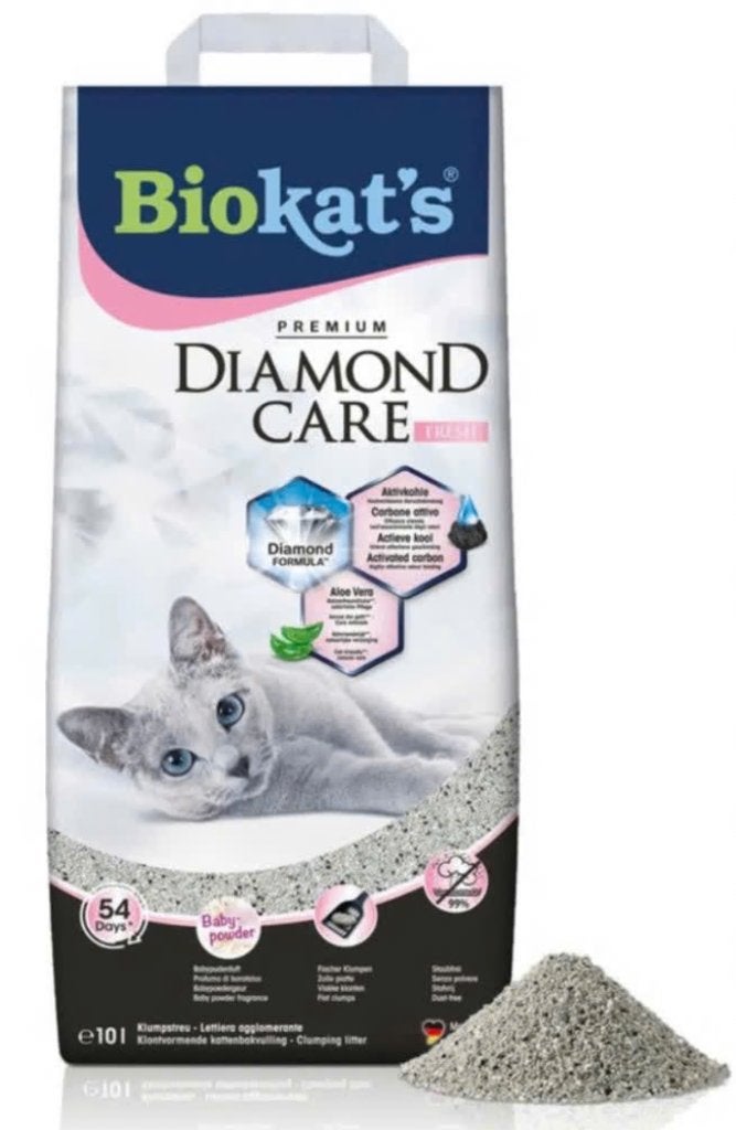 10 liter Kattenbakvulling Diamond Care Fresh GRATIS BEZORGD