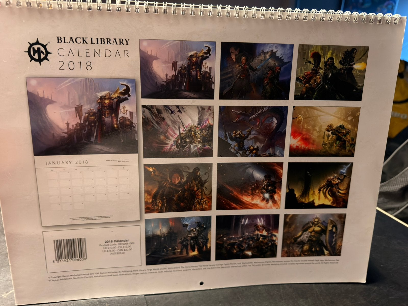 Black library kalender uit 2018 in nieuwstaat, Ophalen of Verzenden, 1980 tot heden, Nieuw