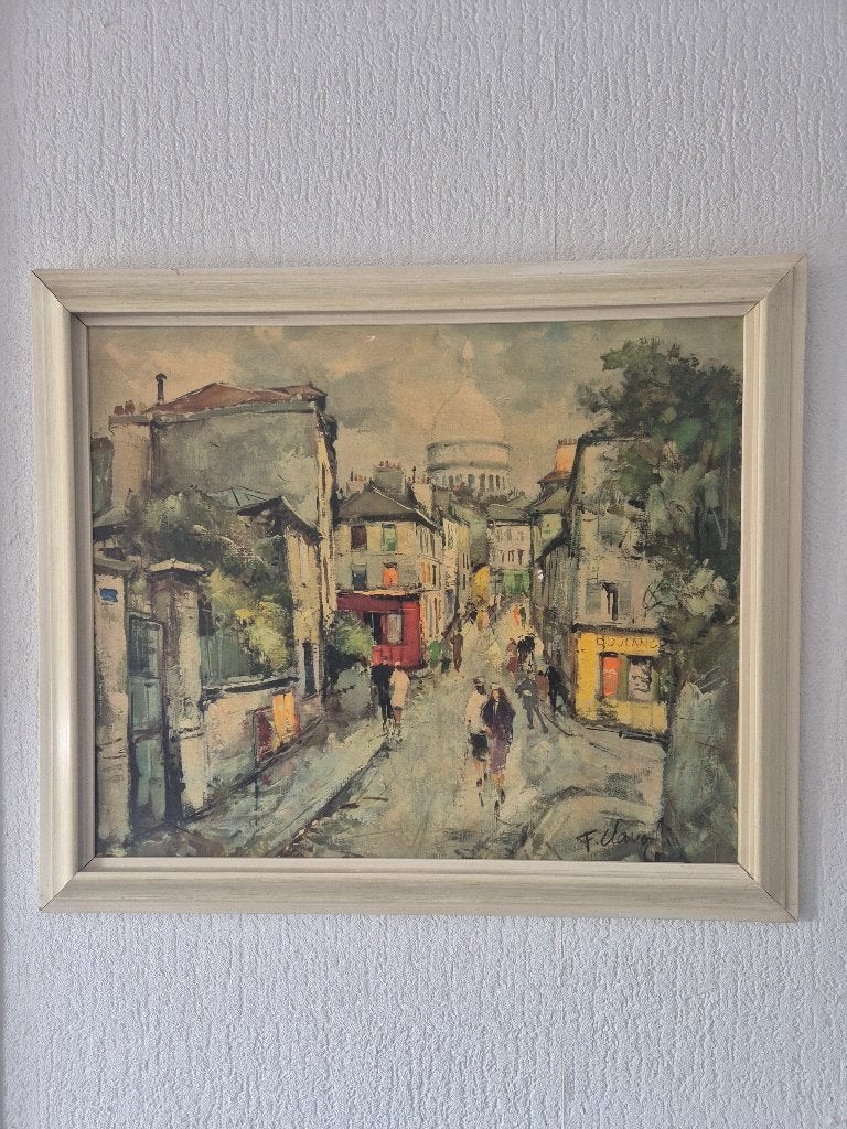 Impressionistisch stadsgezicht Parijs - François Claver, Ophalen, Impressionistisch, Origineel werk, Stads- / dorpsgezicht