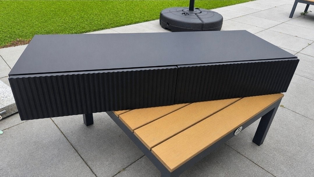Kaptafel Vesper zwevend - Zwart gelamineerd hout, Ophalen, Gebruikt