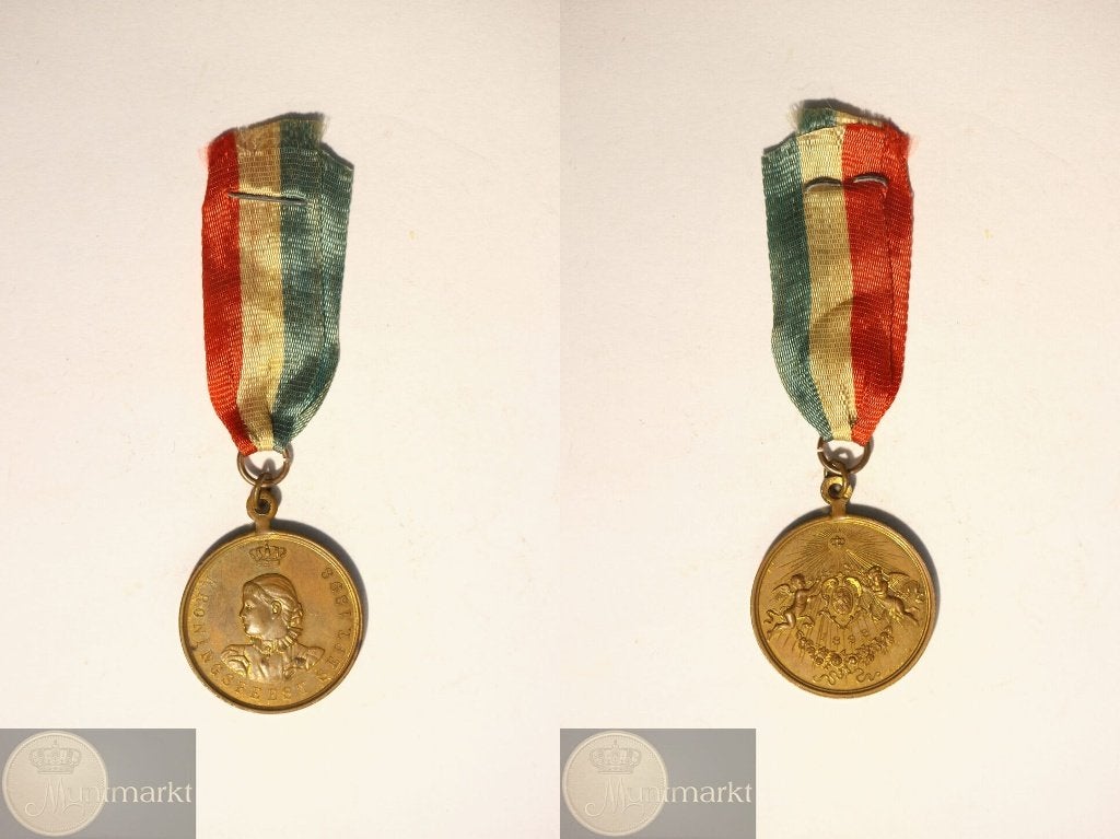 Draagpenning 1898 'Inhuldiging Wilhelmina' - Zeldzaam!, Ophalen of Verzenden, Overige materialen, Nederland