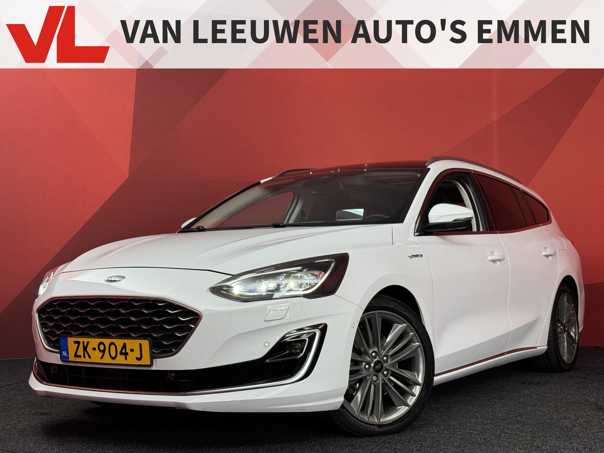 Ford FOCUS Wagon 1.5 EcoBoost Vignale | HUD | Trekhaak | Pan, Auto's, 1345 kg, 150 pk, Automatische klimaatregeling, Wit