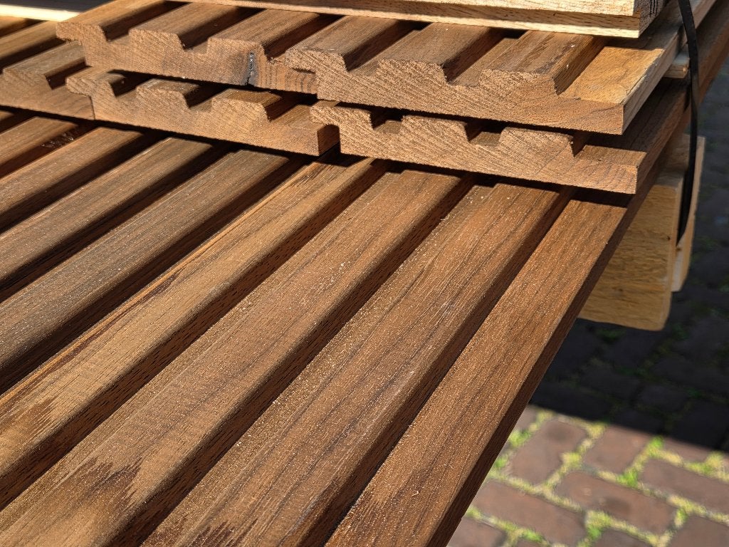 6.3 m2 hardhout Triple Rhombus profiel - nr: HP61, Tuin en Terras, Palen, Balken en Planken, Ophalen, Planken, Nieuw, Hardhout