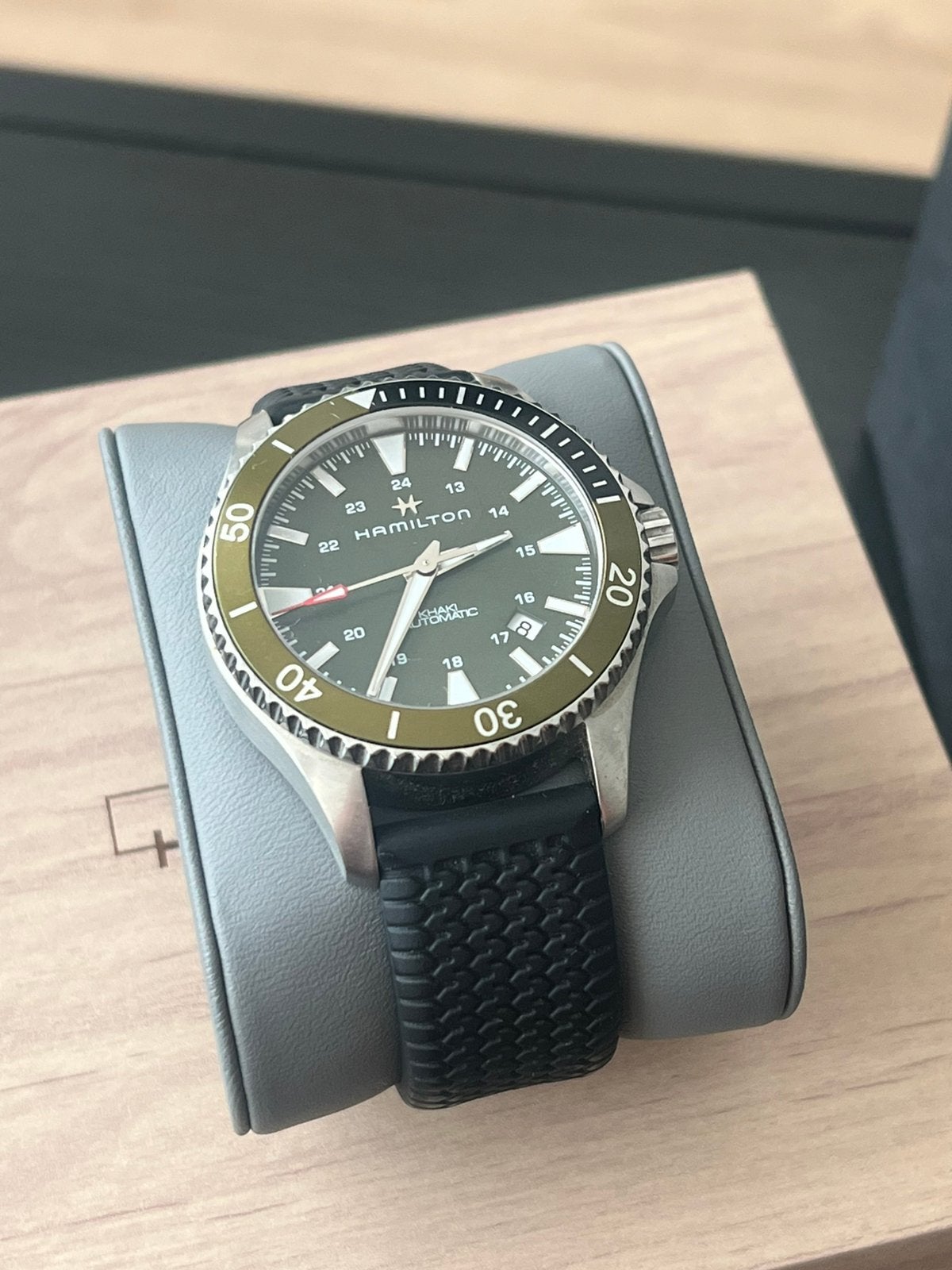 Hamilton Khaki Navy Scuba Auto – Green – 40mm - Full set, Overige merken, Staal, Staal, Polshorloge