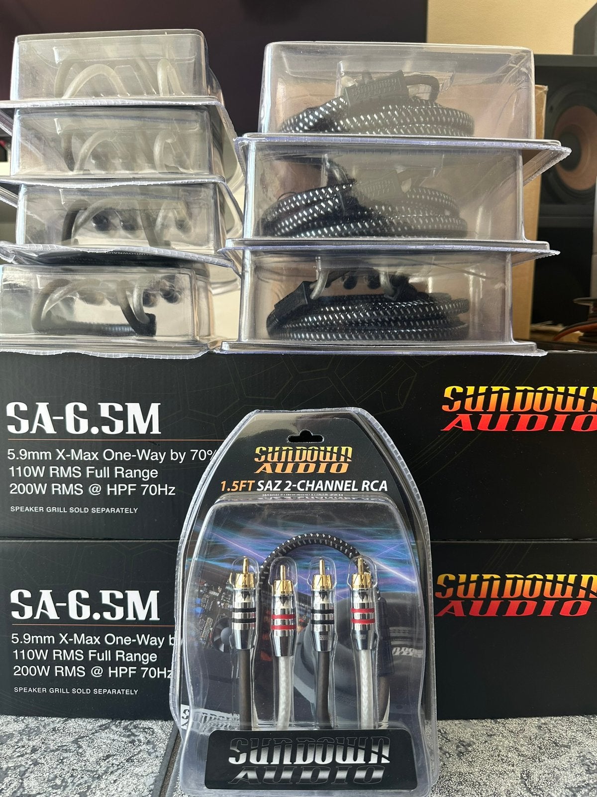 Sundown Audio SAZ 2-Kanaals RCA Kabel 0.45m, Auto diversen, Verzenden, Nieuw, Nvt, Nvt