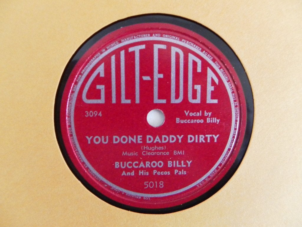 78 Toerenplaat Buccaroo Billy And His Pecos Pals, Gebruikt, 10 inch, Ophalen of Verzenden, Americana