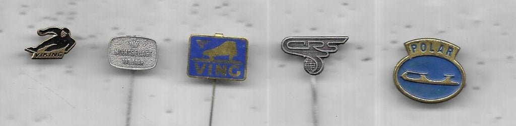 5 X SCHAATSEN SPORT SPELDEN VERSCHILLENDE, Verzamelen, Ophalen of Verzenden, Gebruikt, Sport, Speldje of Pin