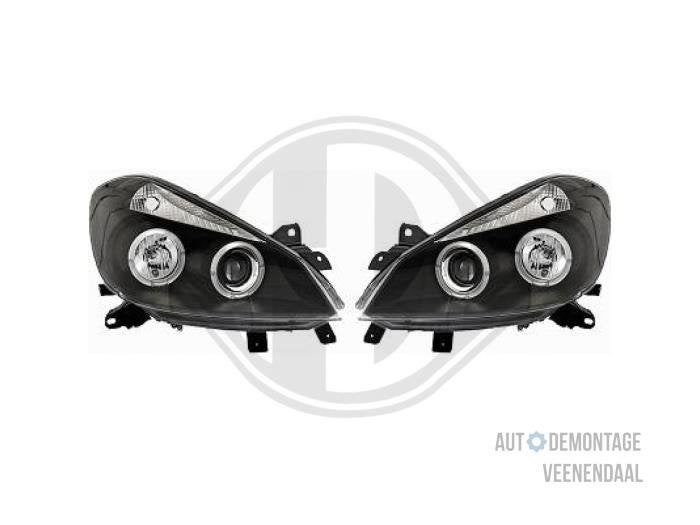 Koplampset links + rechts van een Renault Clio, -, Renault, -, Nieuw