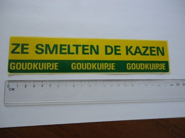 sticker oud ERU Goudkuipje kaas smelten de kazen groot, Verzamelen, Verzenden, Zo goed als nieuw, Bedrijf of Vereniging