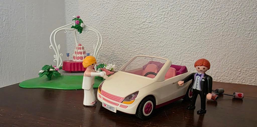 Playmobil Bruiloft Set met Auto en Figuren, Ophalen of Verzenden, Zo goed als nieuw, Complete set