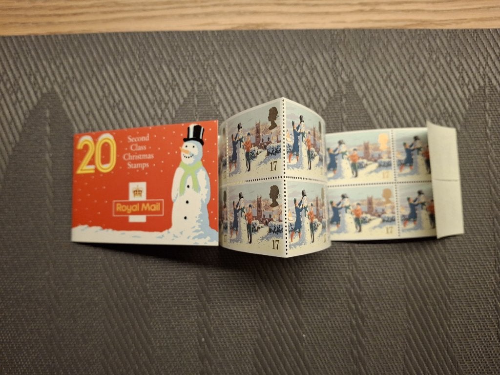 postzegelboekje engeland kerst 1990 ongetand HB 0-127, Verzenden