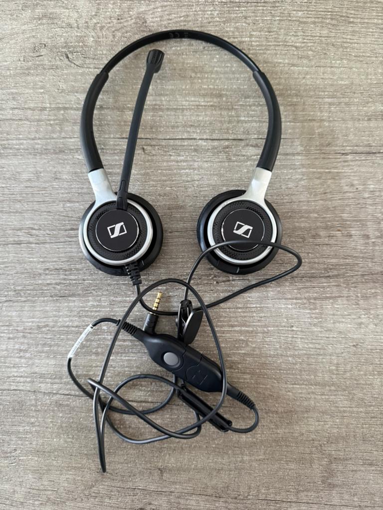 Sennheiser headset met microfoon – nette staat, Ophalen, Zo goed als nieuw, Sennheiser