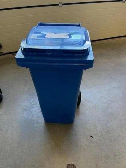 2x minirolcontainer 120L blauw + geel, 40 liter of meer, Ophalen, Zo goed als nieuw, Kunststof