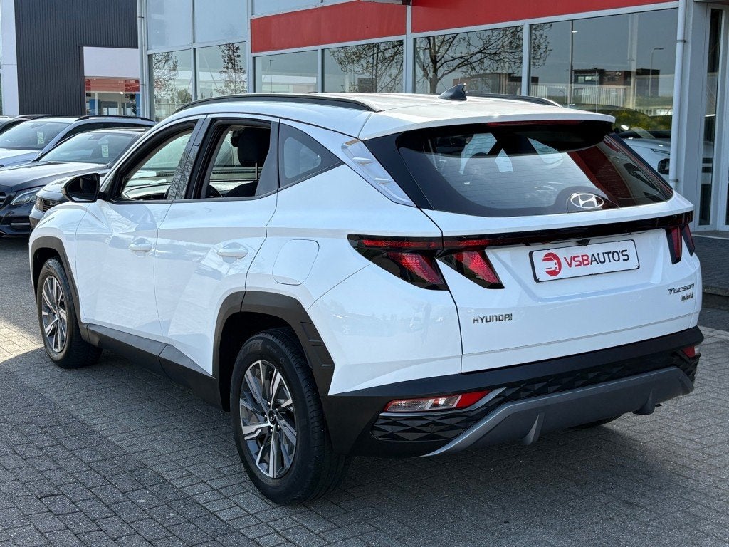 Hyundai TUCSON 1.6 T-GDI MHEV 150PK LED CARPLAY NAVI CAMERA, Gebruikt, Huisgarantie, Wit, Bedrijf