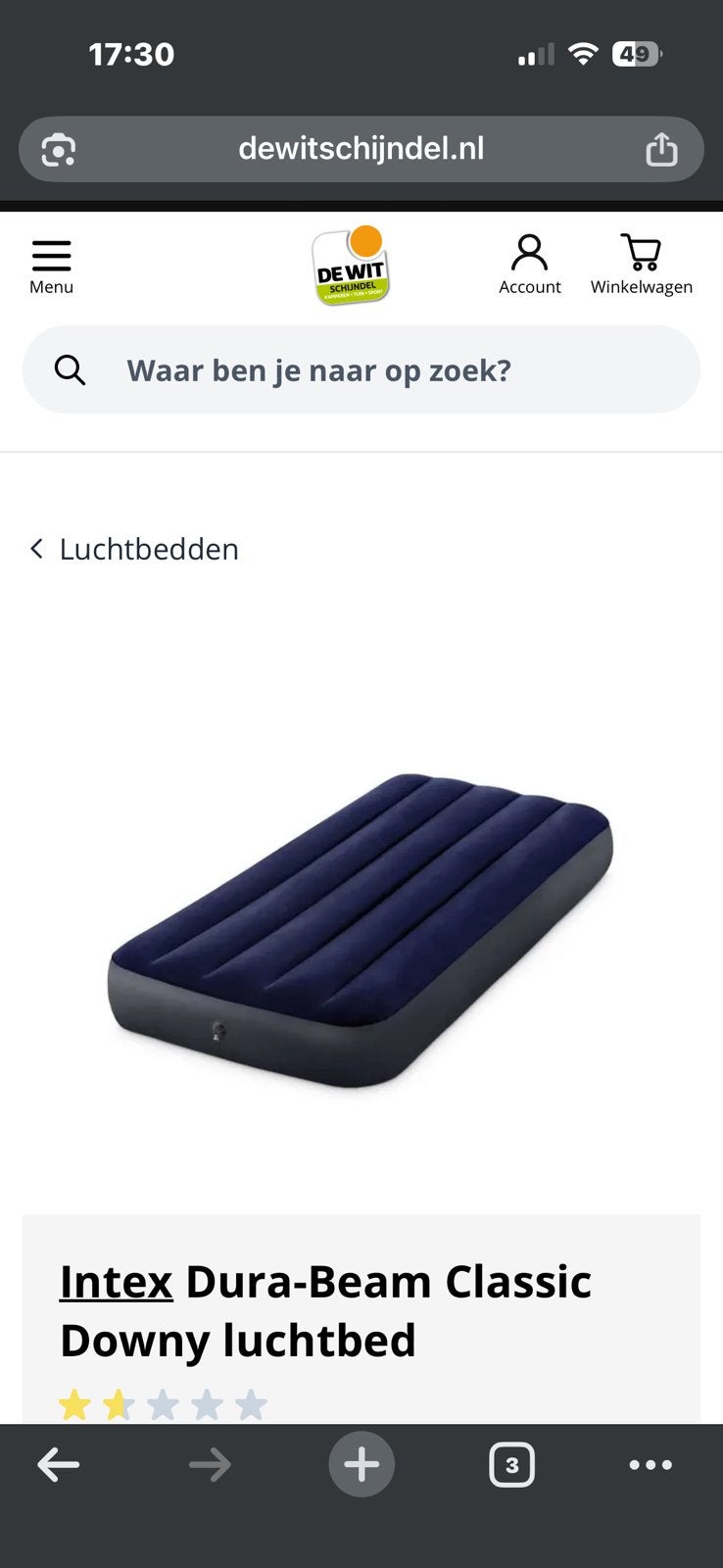 2x 1- persoonsluchtbed, Caravans en Kamperen, Luchtbedden, Ophalen of Verzenden, Zo goed als nieuw