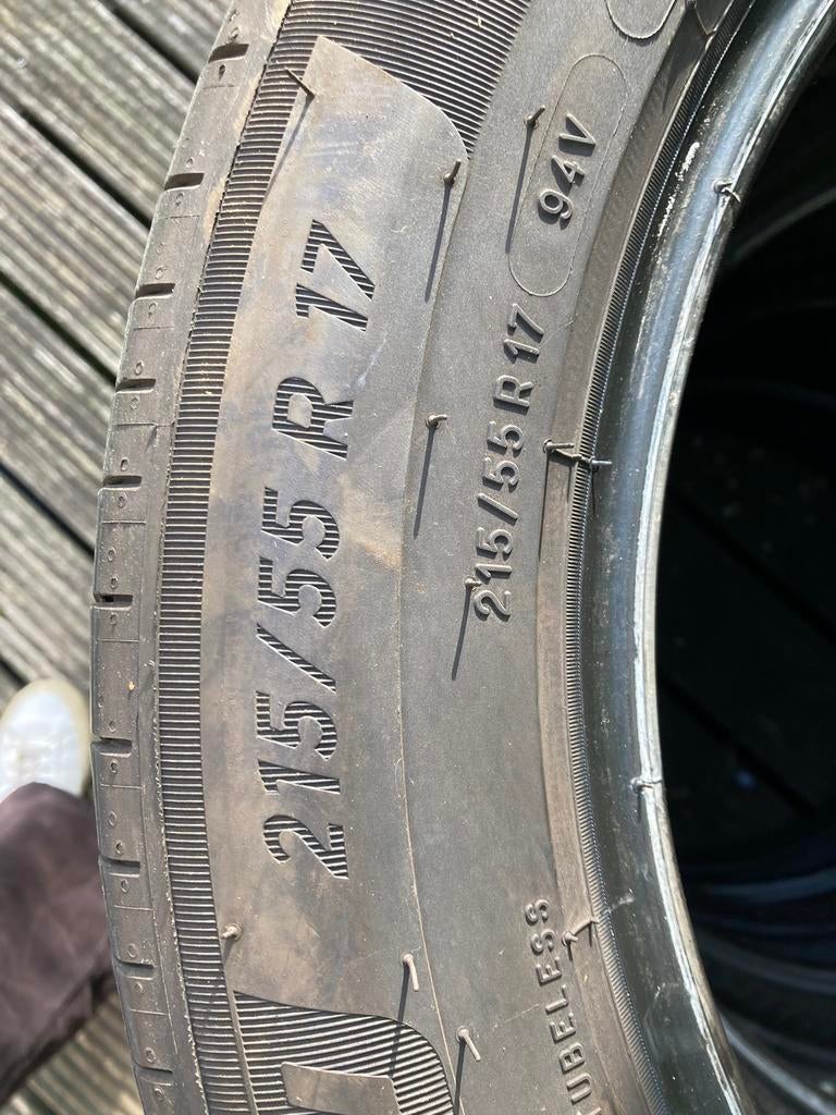 Set van 4 michelin e. primacy zomerbanden maat 215/55 R17, Ophalen, Gebruikt