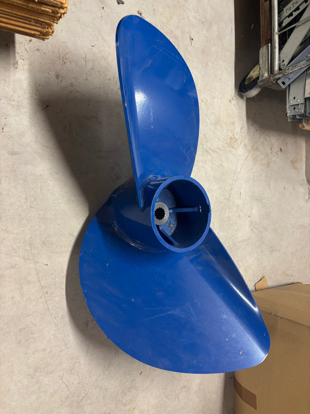Blauwe scheepsschroef - Gebruikt, Watersport en Boten, Ophalen, Gebruikt, Motor en Techniek, Motorboot