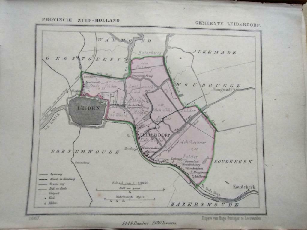 094/  Leiderdorp /  Groenoord / Litho  Kuyper  ZH, Ophalen of Verzenden