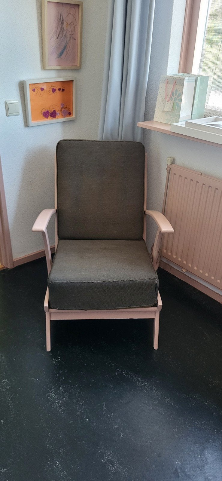 Vintage rokerstoel, Ophalen, Gebruikt