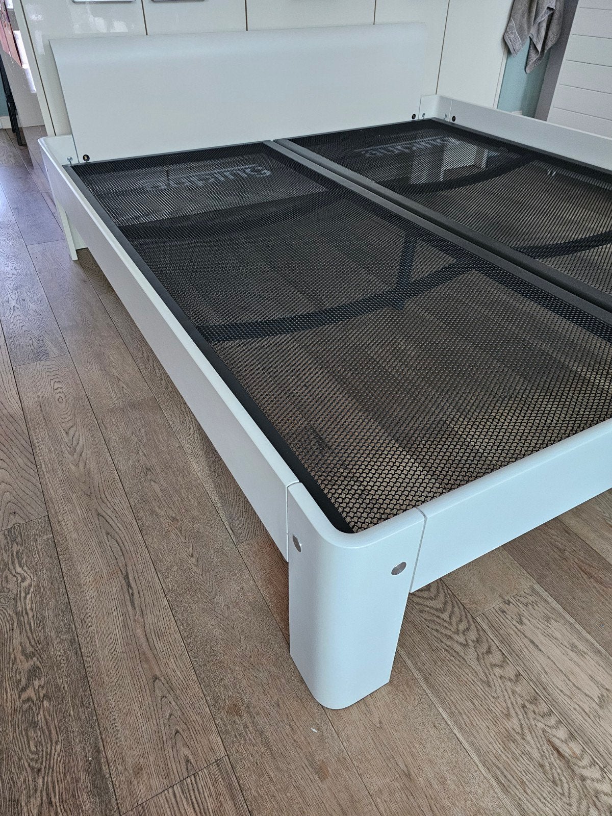 Auping Auronde Hoog Model.Met hoofdbord en als nieuw.180x200, Ophalen, Wit, Tweepersoons, Zo goed als nieuw