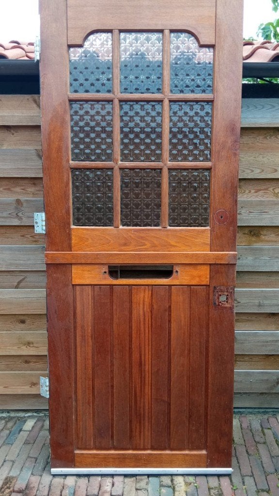 Merbau deur, Doe-het-zelf en Verbouw, Deuren en Horren, Ophalen, Buitendeur, 200 tot 215 cm