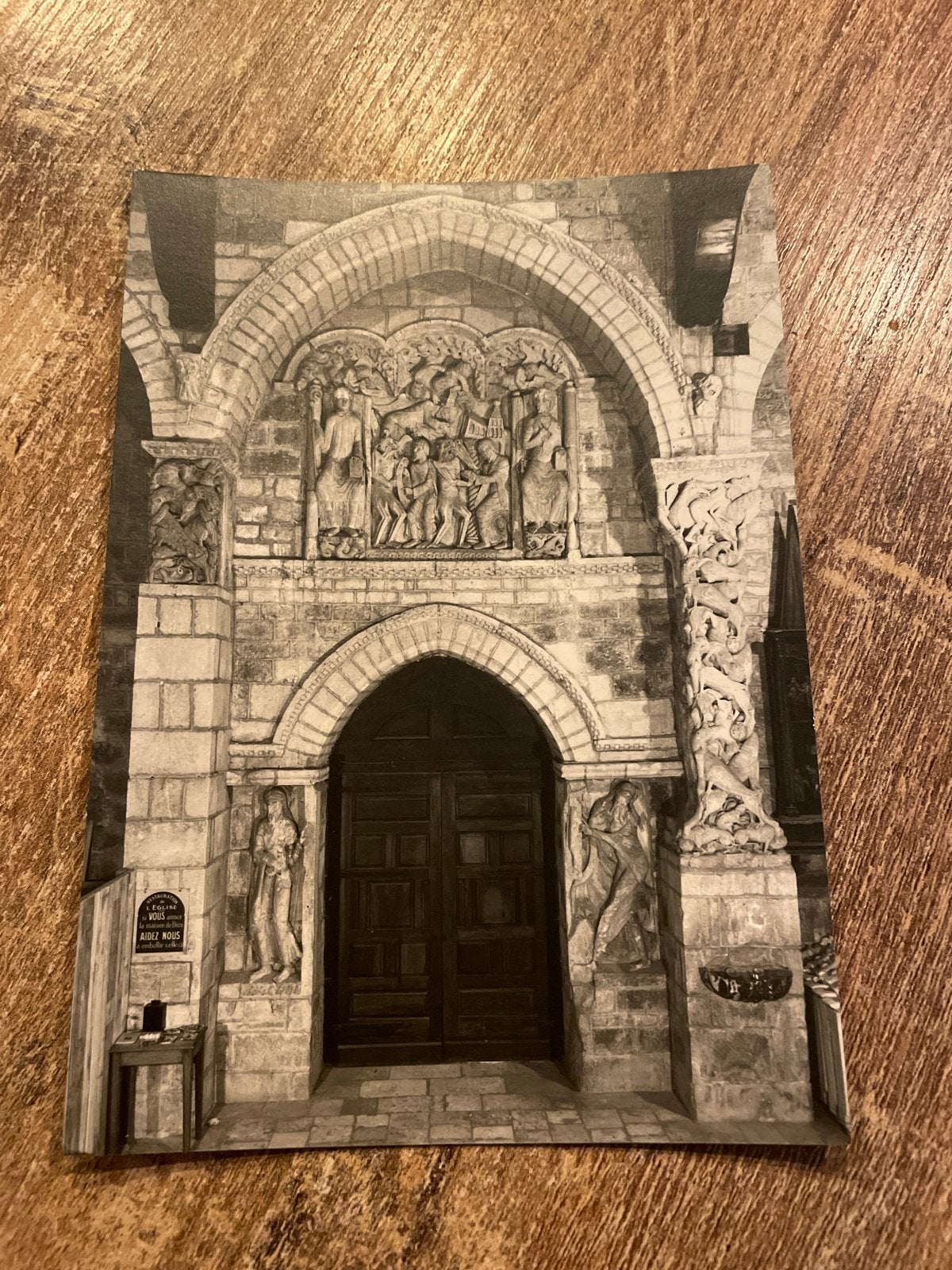 Oude ansichtkaart Souillac (Lot) - Kerkportaal (XIIe eeuw), Ophalen of Verzenden, Ongelopen, Frankrijk