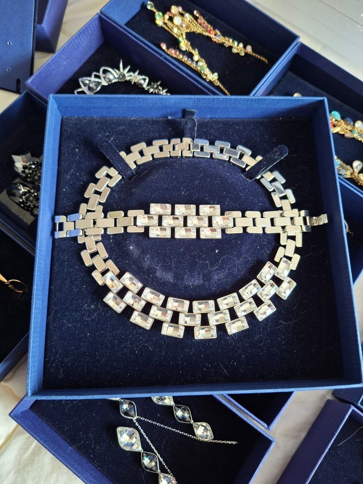 Swarovski ketting en armband set met kristallen, Sieraden, Tassen en Uiterlijk, Met kristal, Overige materialen, Ophalen of Verzenden
