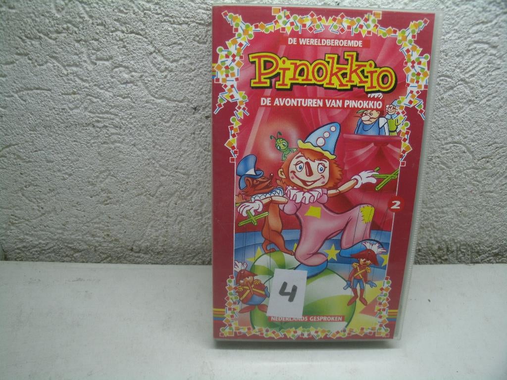 vhs 189a pinokkio 4 ned gespr, Cd's en Dvd's, VHS | Kinderen en Jeugd, Alle leeftijden, Ophalen of Verzenden, Gebruikt