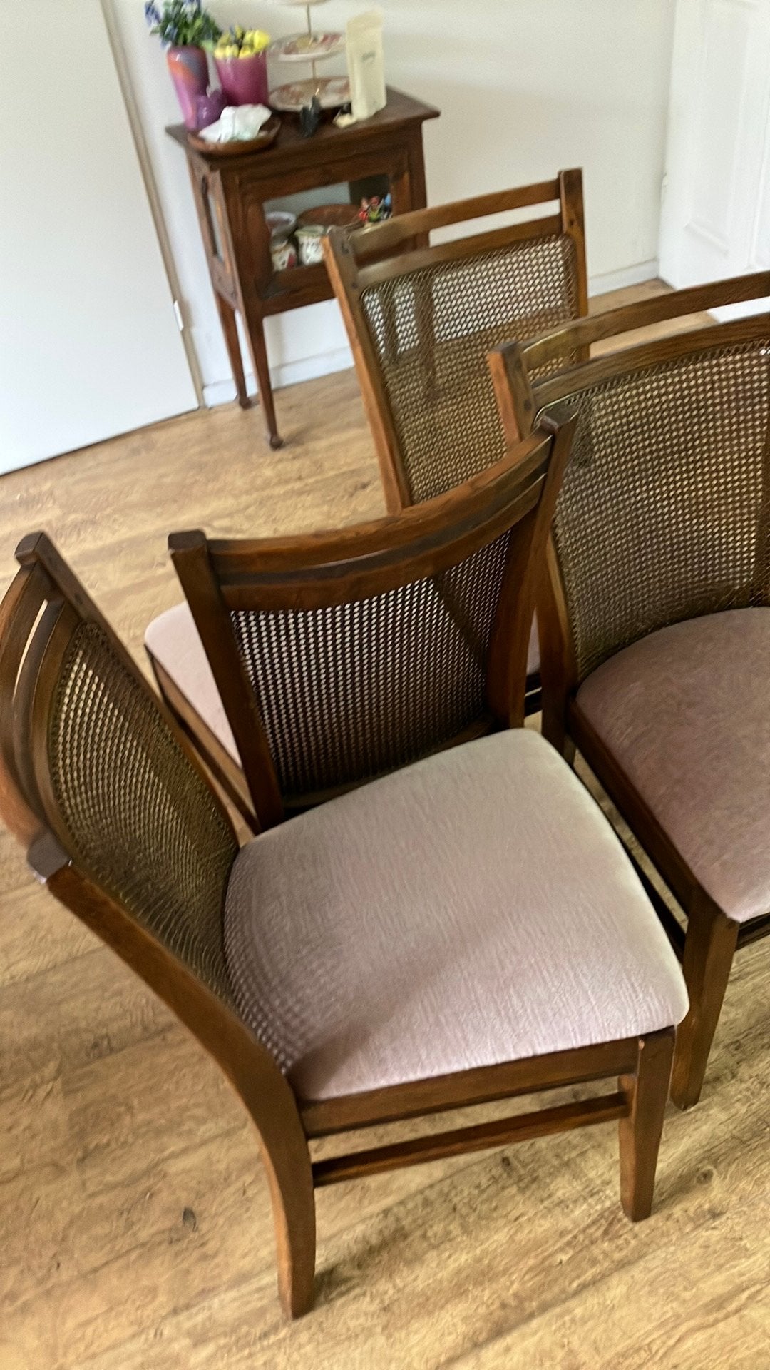 Eetkamerstoelen, Huis en Inrichting, Stoelen, Ophalen, Gebruikt, Bruin, Vier