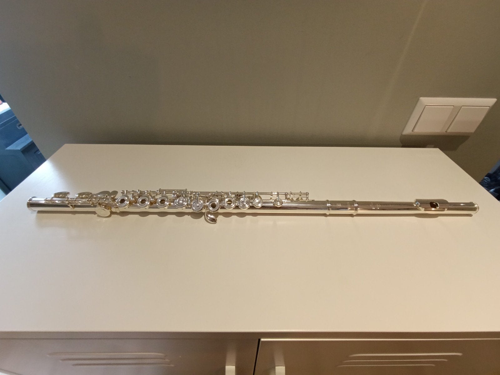 Yamaha YFL 372 II Dwarsfluit -Zilveren Kopstuk, Open Kleppen, Ophalen of Verzenden, Zo goed als nieuw, Dwarsfluit, Met koffer of tas