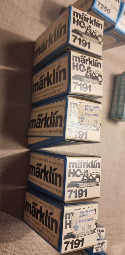 7x Märklin stootblok 7191 verlichte afsluitlantaarn, Hobby en Vrije tijd, Modeltreinen | H0, Rails, Wisselstroom, Märklin, Ophalen of Verzenden