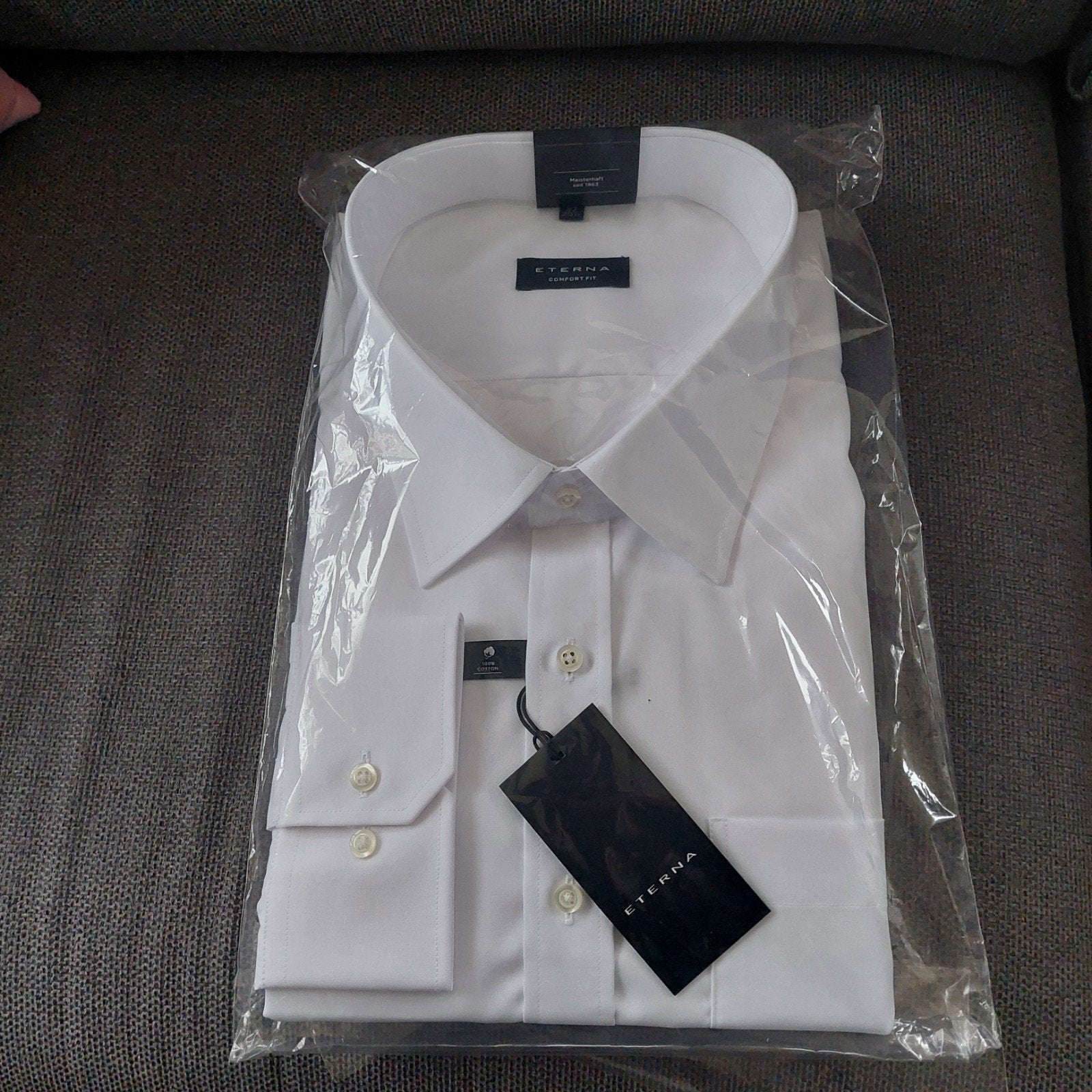 Eterna Comfort Fit overhemd, wit, maat 52 (20 1/2), Eterna, Wit, Nieuw, Ophalen of Verzenden