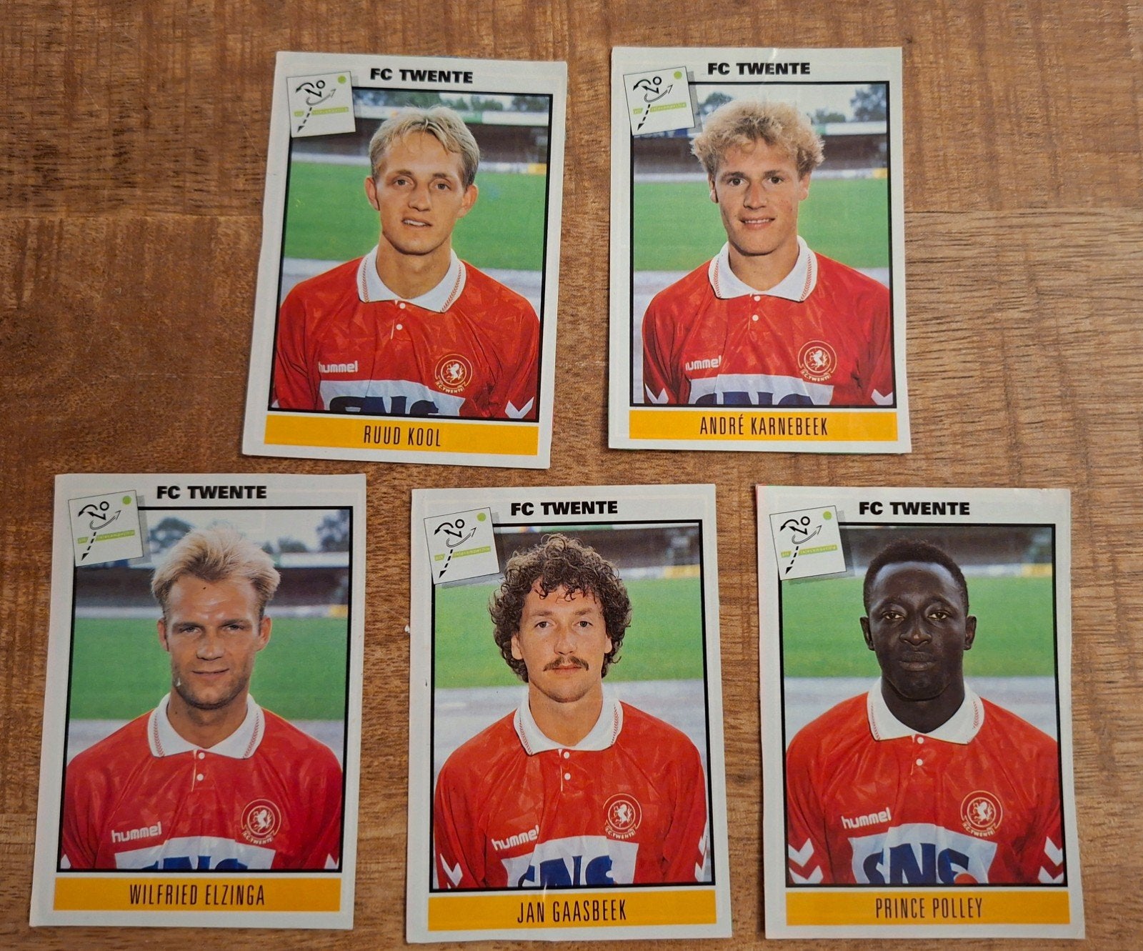 FC Twente Panini Voetbalplaatjes 1994 - knip, 5 stuks, Ophalen of Verzenden, Gebruikt, F.C. Twente, Poster, Plaatje of Sticker