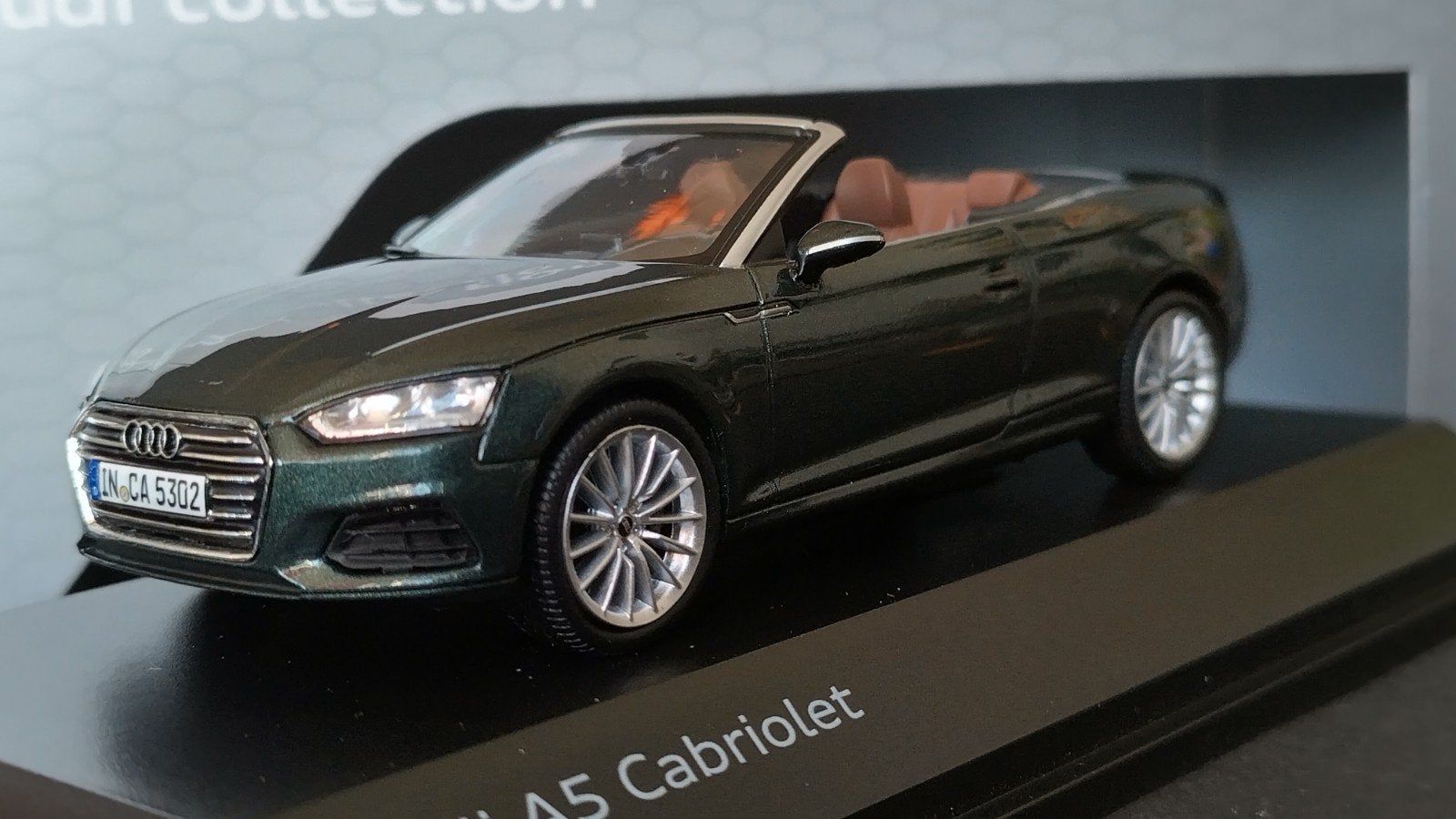 Audi A5 Cabrio Gotland Green 1:43 Spark Pol, Overige merken, Auto, Verzenden, Nieuw
