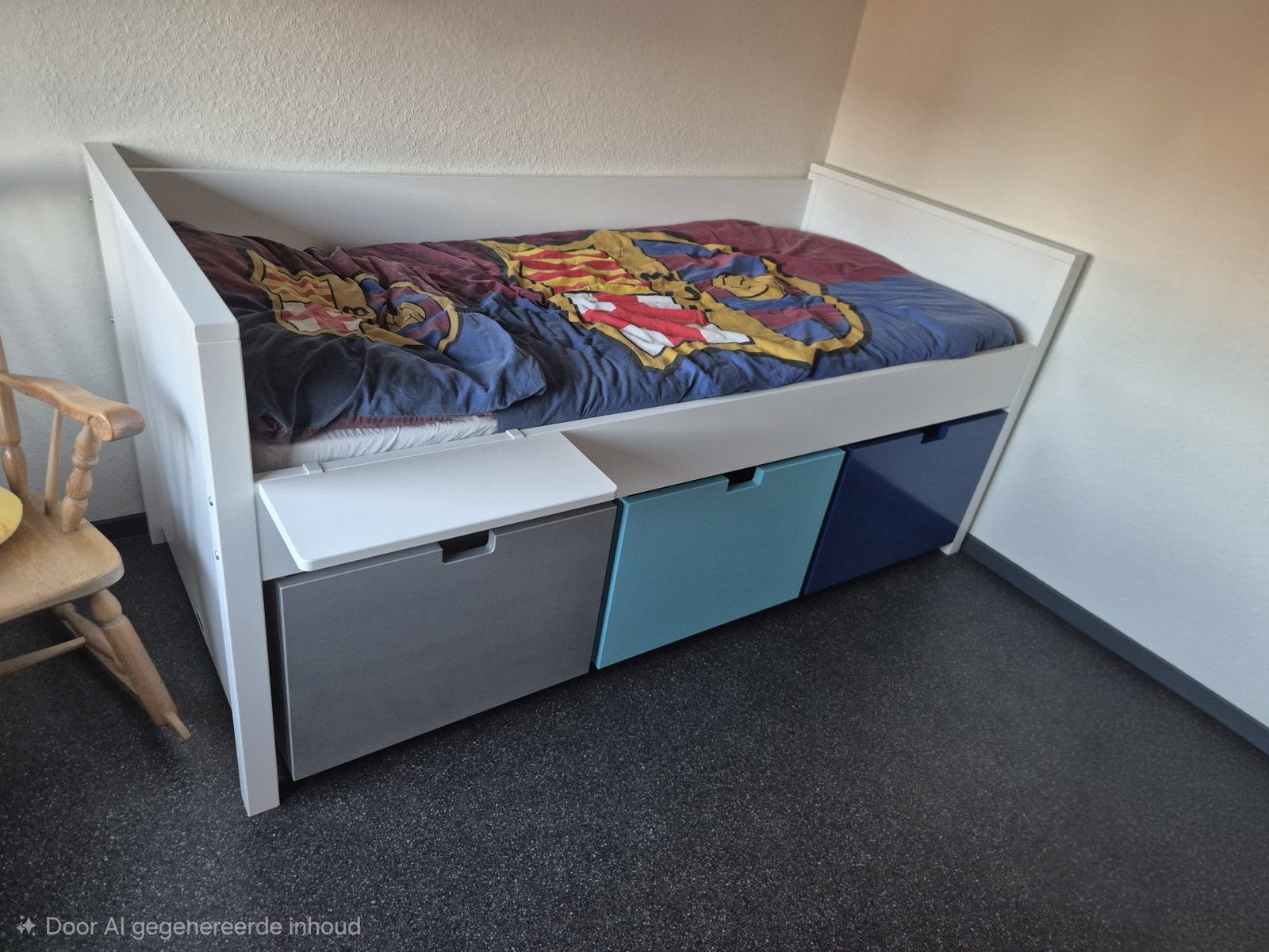 Bopita halfhoogslaper bed 90x200, Ophalen, Zo goed als nieuw, Halfhoogslaper