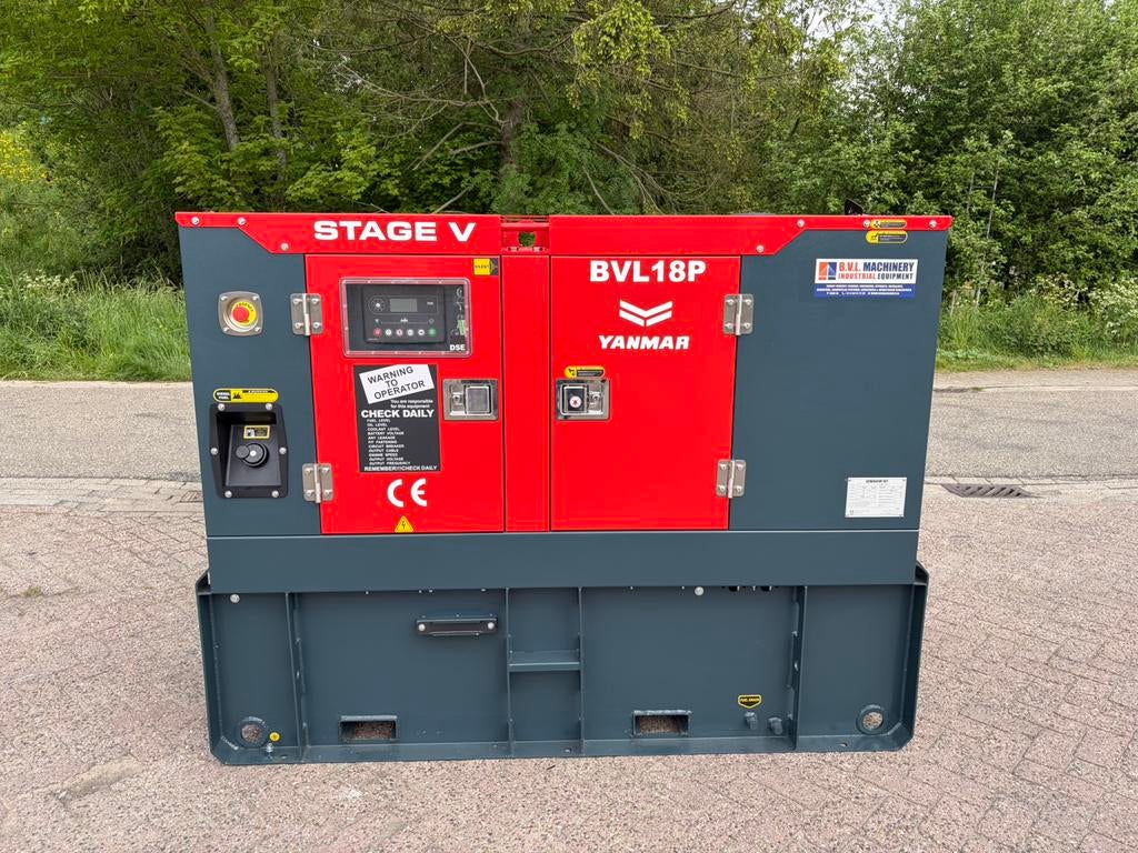NieuwYanmar  BVL 18 P 17,5–25 kVA aggregaat Grote Tank, Geluidgedempt, Nieuw, 10 tot 30 kVA, Dieselolie