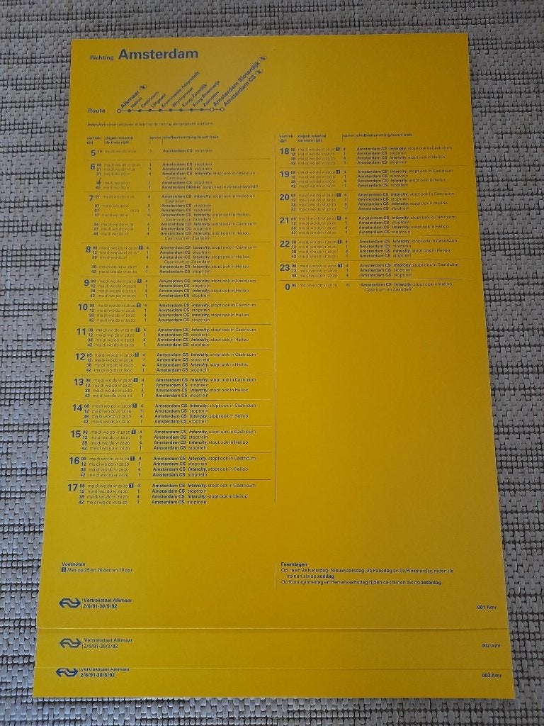 NS vertrekstaten, Verzamelen, Ophalen, Gebruikt, Trein, Overige typen