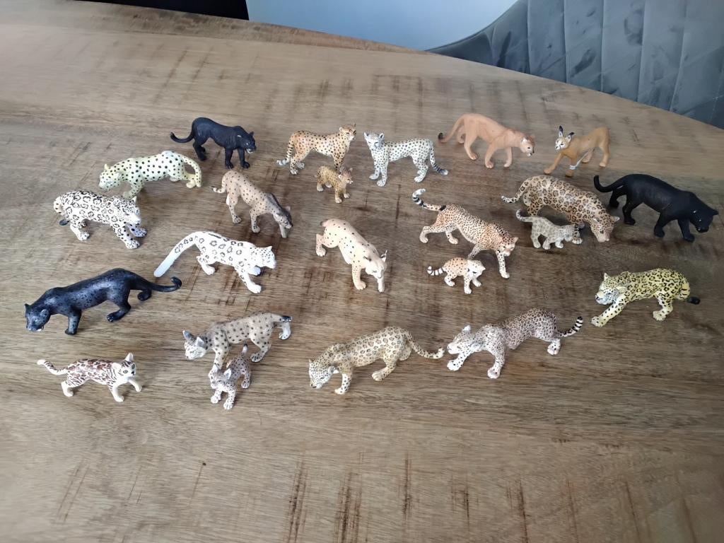 Schleich katachtigen, poema, cheetah, lynx, panter, luipaard, Verzamelen, Ophalen of Verzenden, Zo goed als nieuw, Paard, Beeldje of Figuurtje