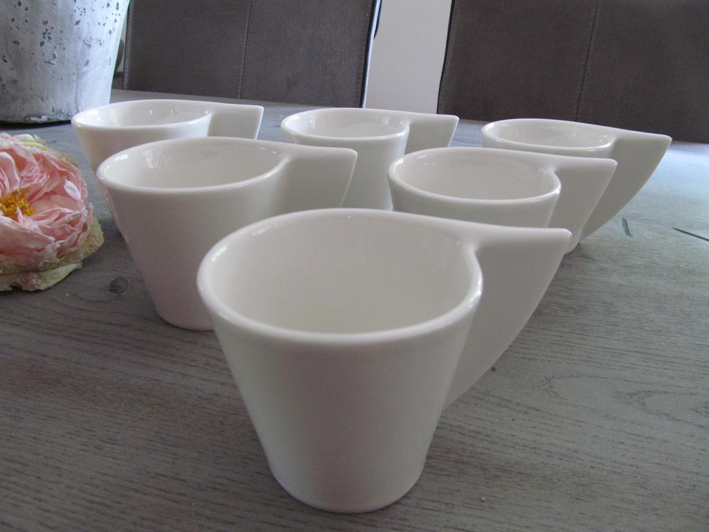6 Villeroy & Boch New Wave Koffie Mokken, Keramiek, Ophalen of Verzenden, Zo goed als nieuw, Effen